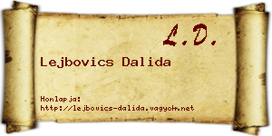 Lejbovics Dalida névjegykártya